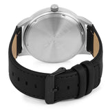 Relógio de Aço com Madeira | Woodz Titan Black (Pulseira Couro Preto)