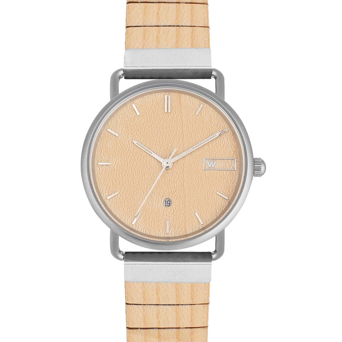 Steel & Wood Watch | Woodz Ax Natura (Maple Wood Strap)