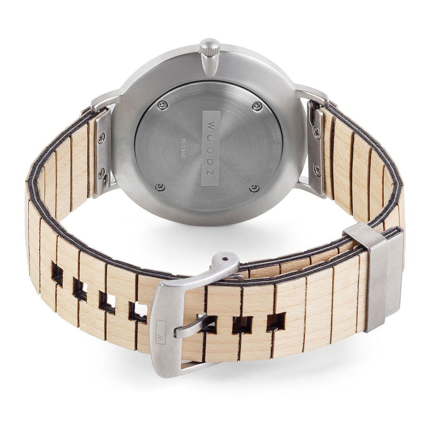 Steel & Wood Watch | Woodz Ax Natura (Maple Wood Strap)