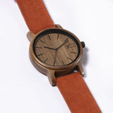 Relógio de Madeira | Woodz Eko Nut (Pulseira Lona Terracota)