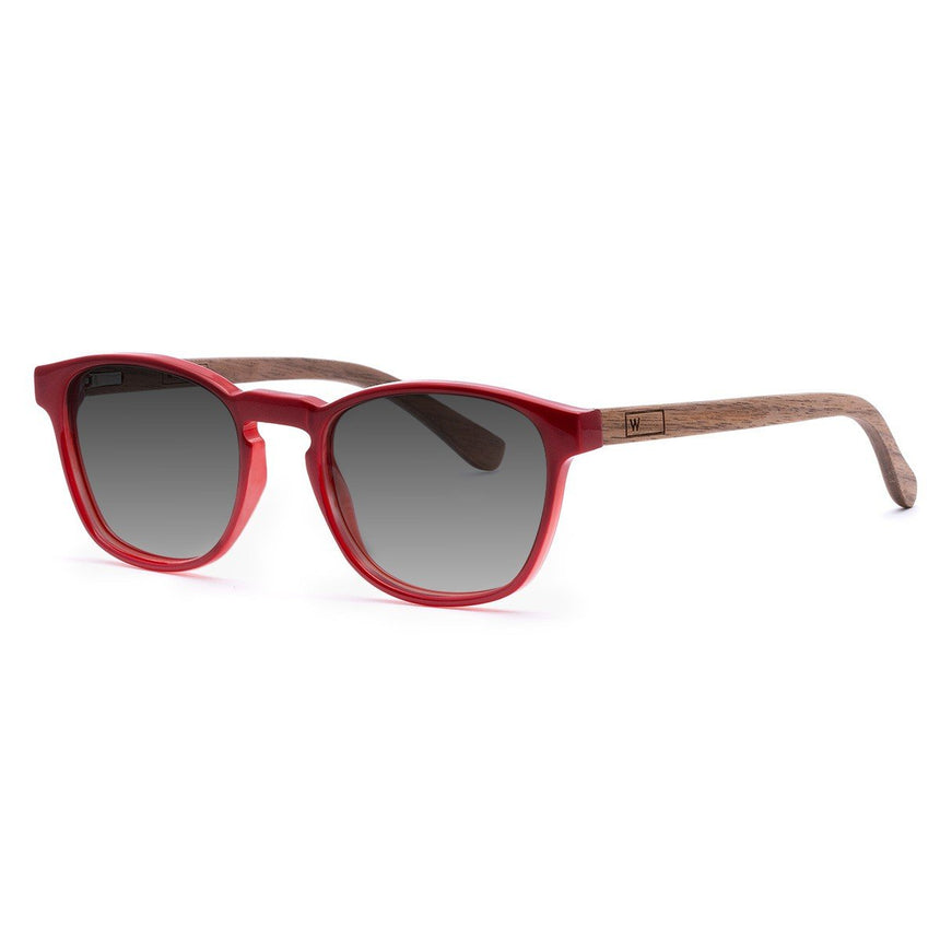 Óculos de Sol de Acetato com Madeira | Woodz Olli Red