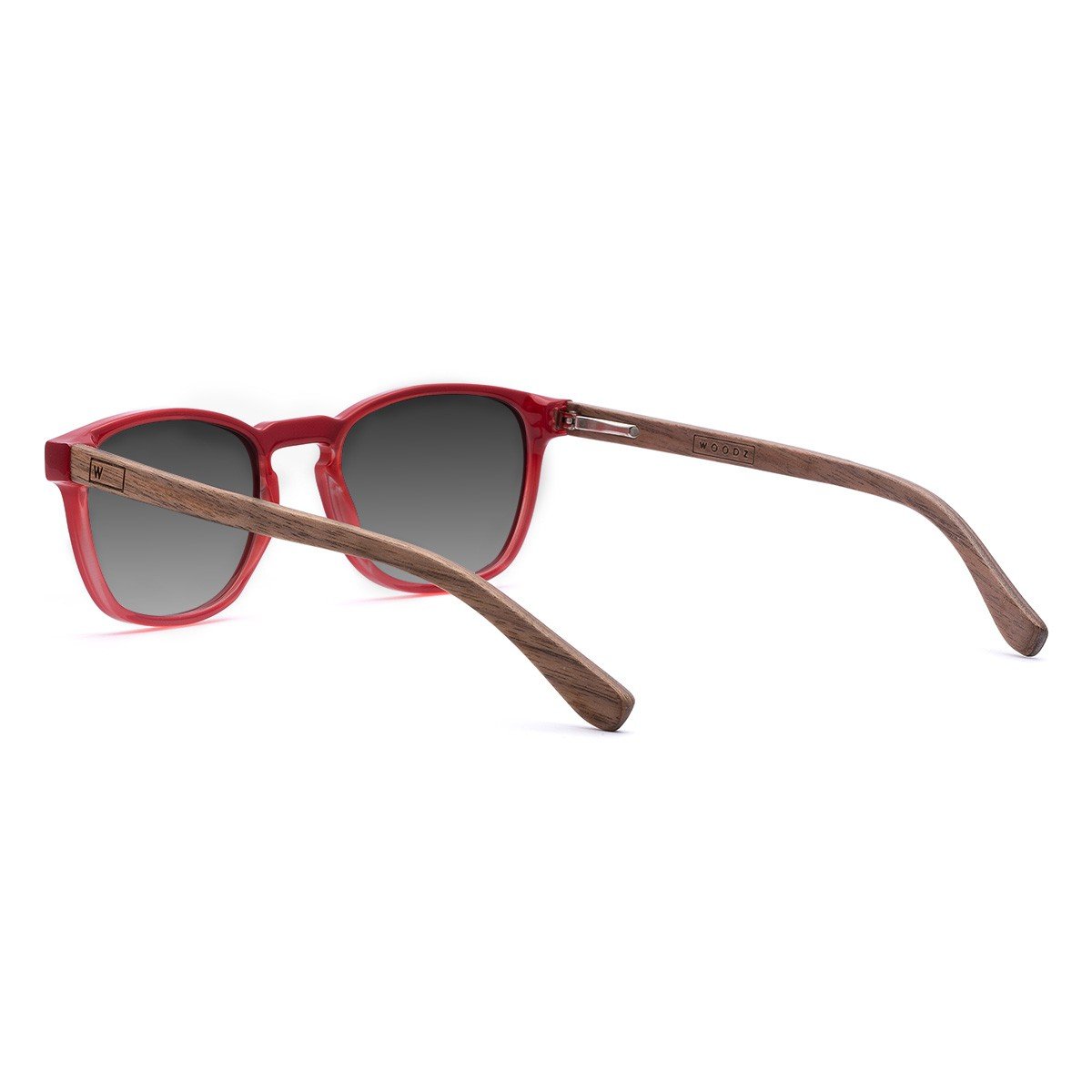 Óculos de Sol de Acetato com Madeira | Woodz Olli Red