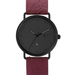 Steel & Wood Watch | Woodz Ox Black (Pinatex Mulberry Strap)