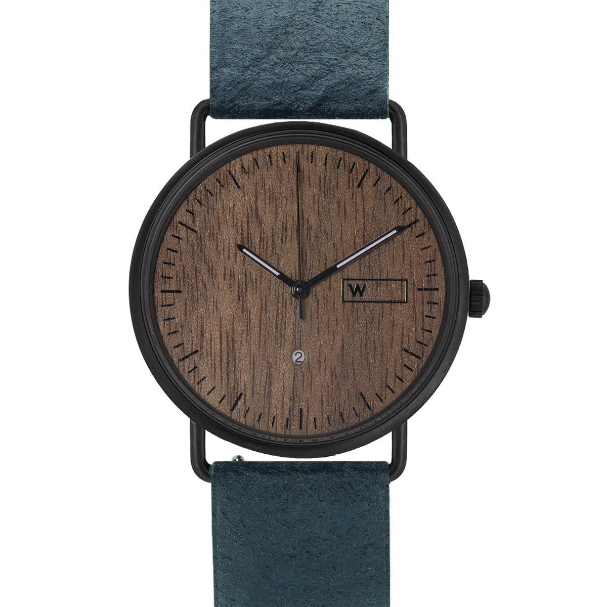 Steel & Wood Watch | Woodz Ox Nut (Pinatex Marine Strap)