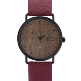 Steel & Wood Watch | Woodz Ox Nut (Pinatex Mulberry Strap)