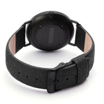 Steel & Wood Watch | Woodz Ox Nut (Pinatex Charcoal Strap)