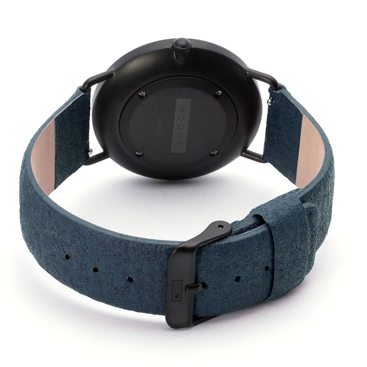 Steel & Wood Watch | Woodz Ox Black (Pinatex Marine Strap)