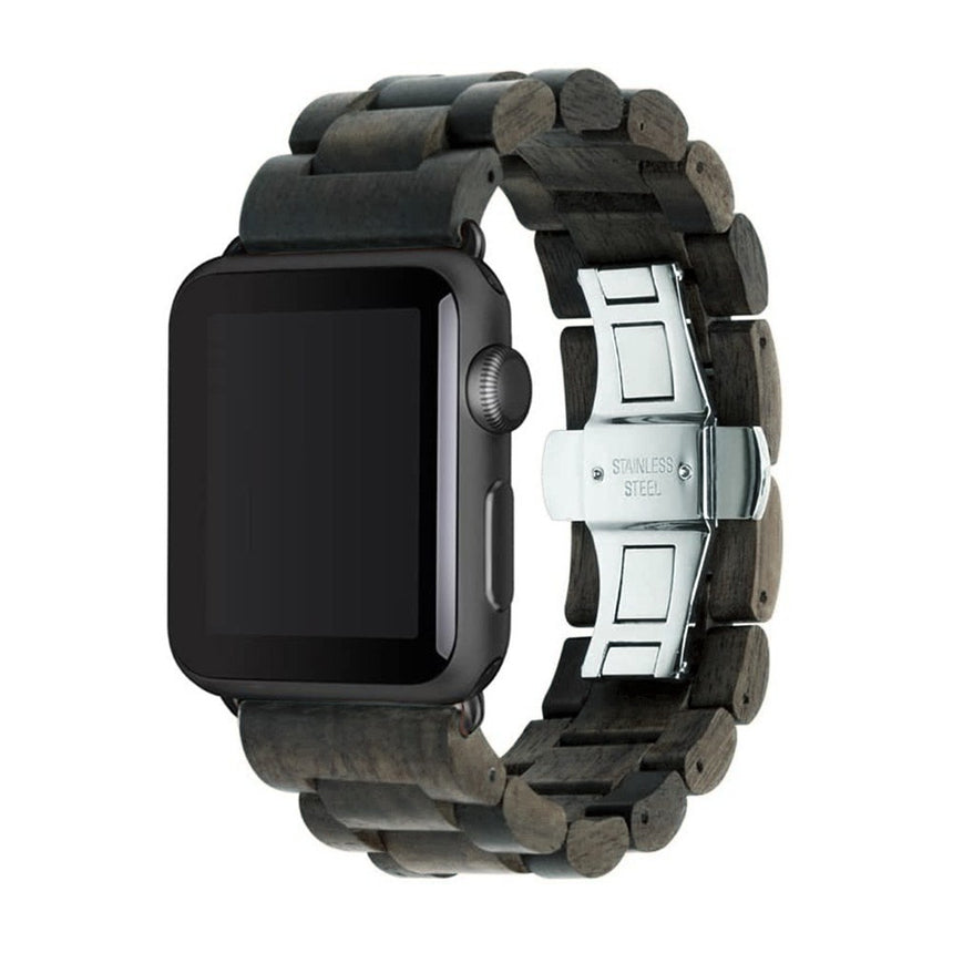 Pulseira para Apple Watch de Madeira Sândalo Escura (42MM/44MM)