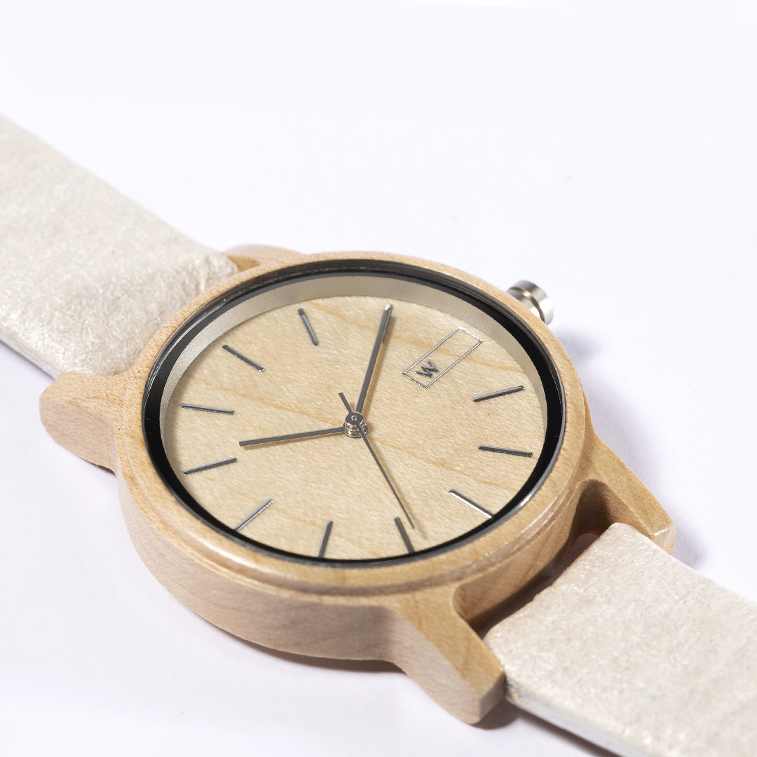 Wood Watch | Woodz Vita Natura (Pinatex Pearl Strap)