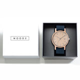 Relógio de Madeira | Woodz Vita (Pulseira Lona Azul)