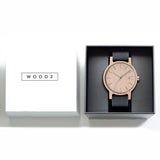 Relógio de Madeira | Woodz Vita (Pulseira Lona Cinza)