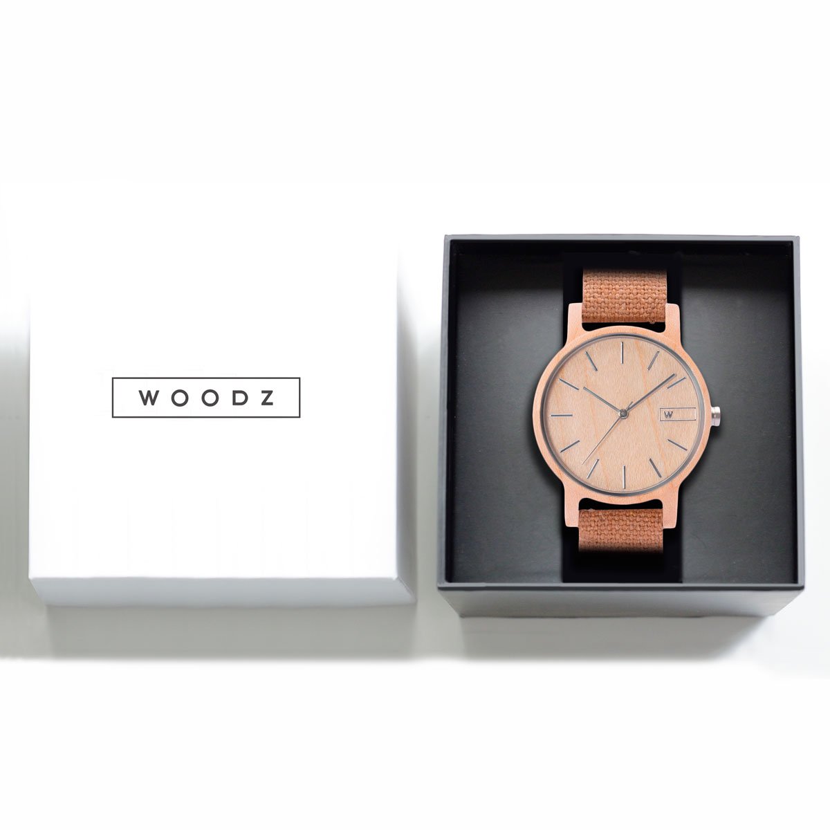 Wood Watch | Woodz Vita Natura (Organic Cotton Nude Strap)
