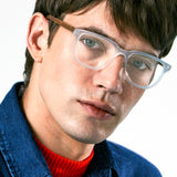 Armação de Acetato com Madeira | Woodz Carter Cristal Fosco