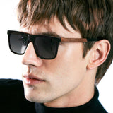 Óculos de Sol de Acetato com Madeira | Woodz Zeta Black
