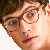 Armação de Acetato com Madeira | Woodz Carter Camel Fosco